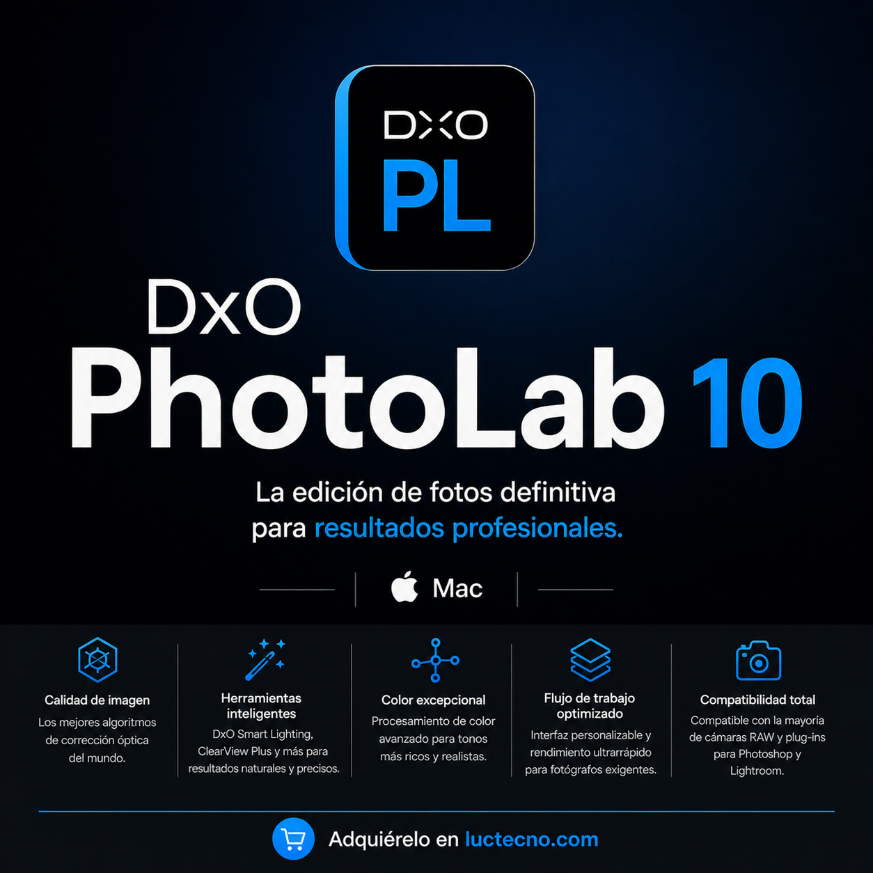 DxO PhotoLab 10 (Mac) | 1 Equipo | Permanente