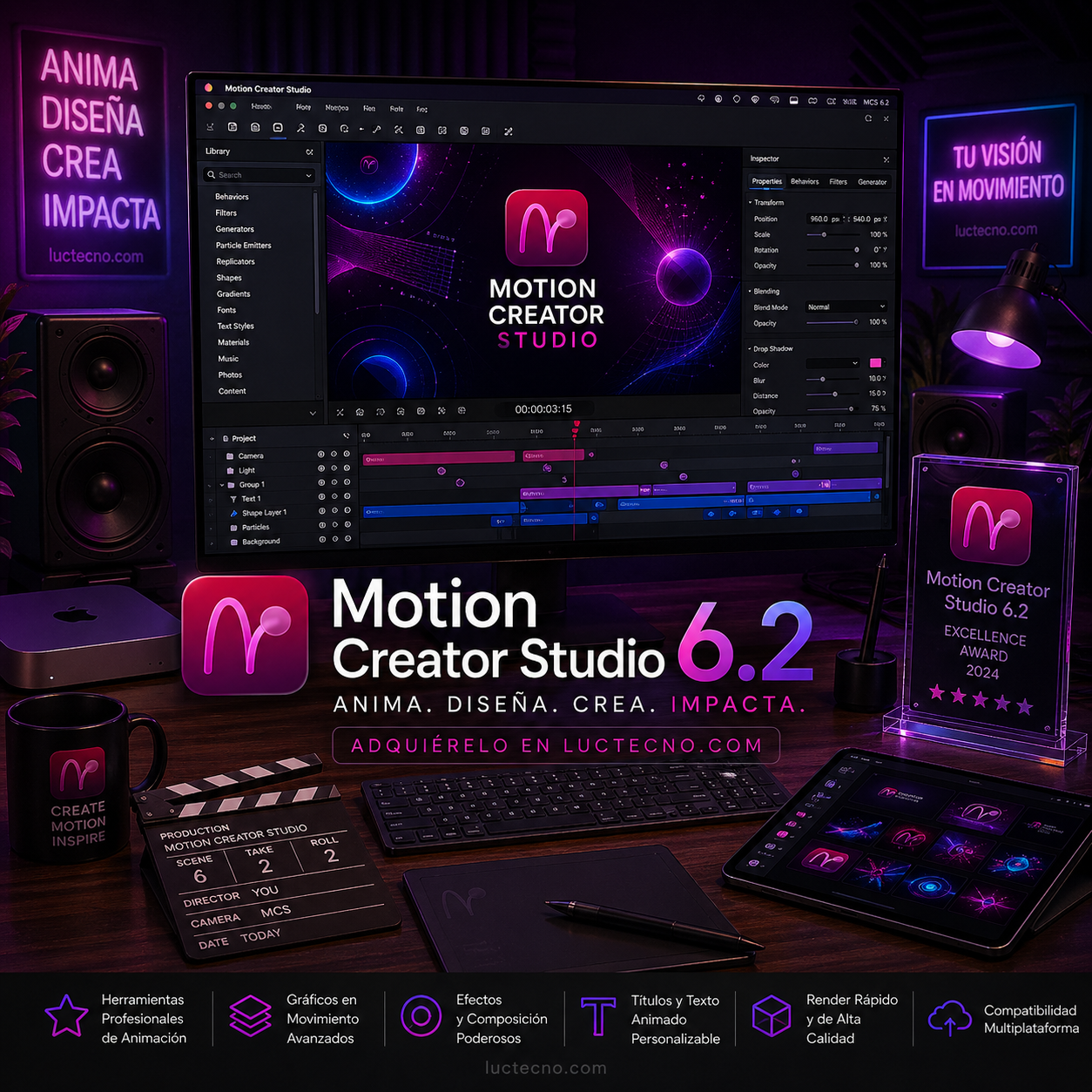 Motion Creator Studio 6.2 (Mac) | 1 Equipo | Permanente