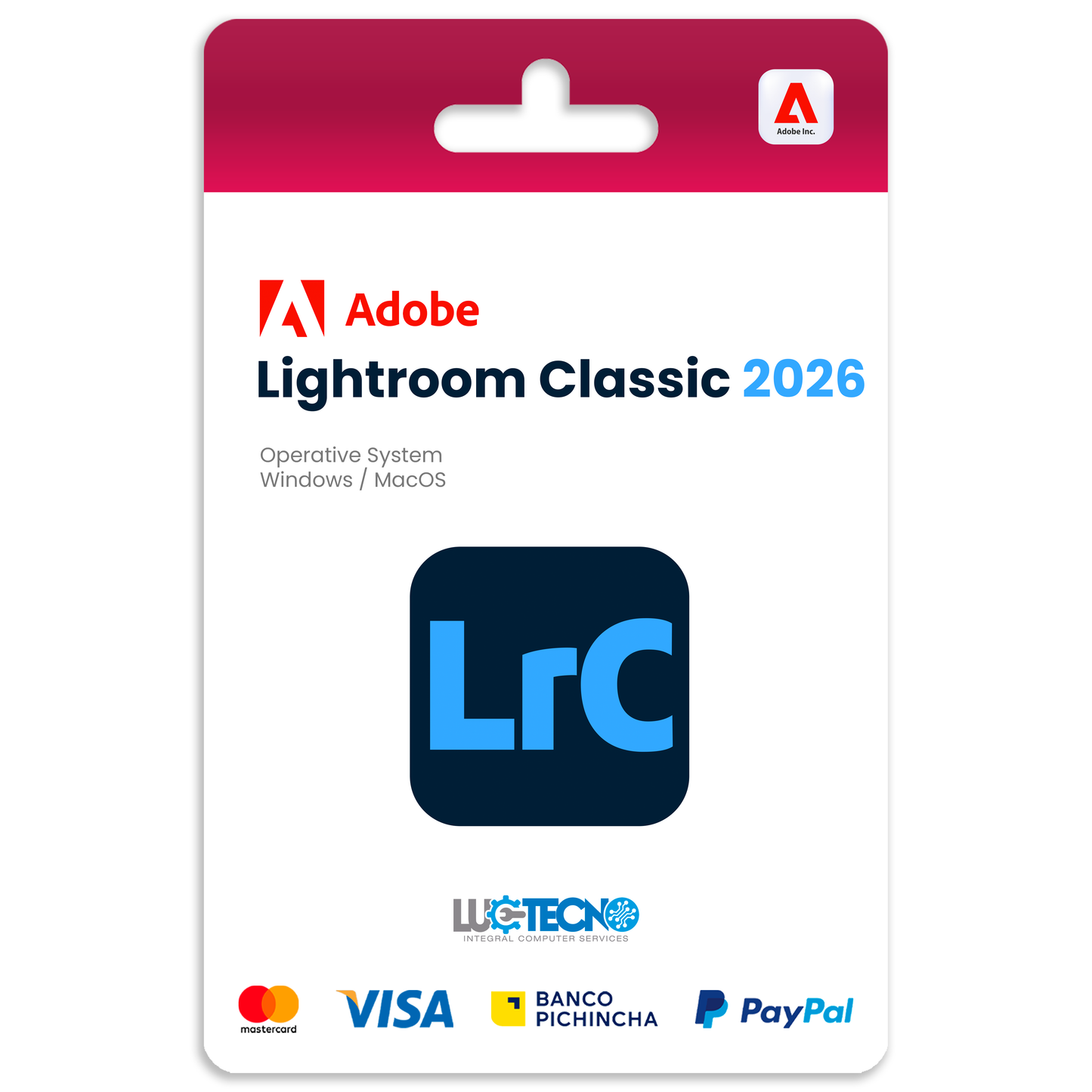 Adobe Lightroom Classic 2026 (Windows / Mac) | 1 Equipo | Permanente