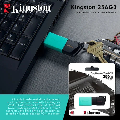Memoria USB Kingston DataTraveler Exodia M 256GB USB 3.2 Gen 1