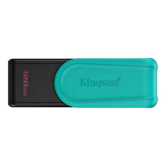 Memoria USB Kingston DataTraveler Exodia S 128GB USB 3.2 Gen1 – Tapón giratorio turquesa