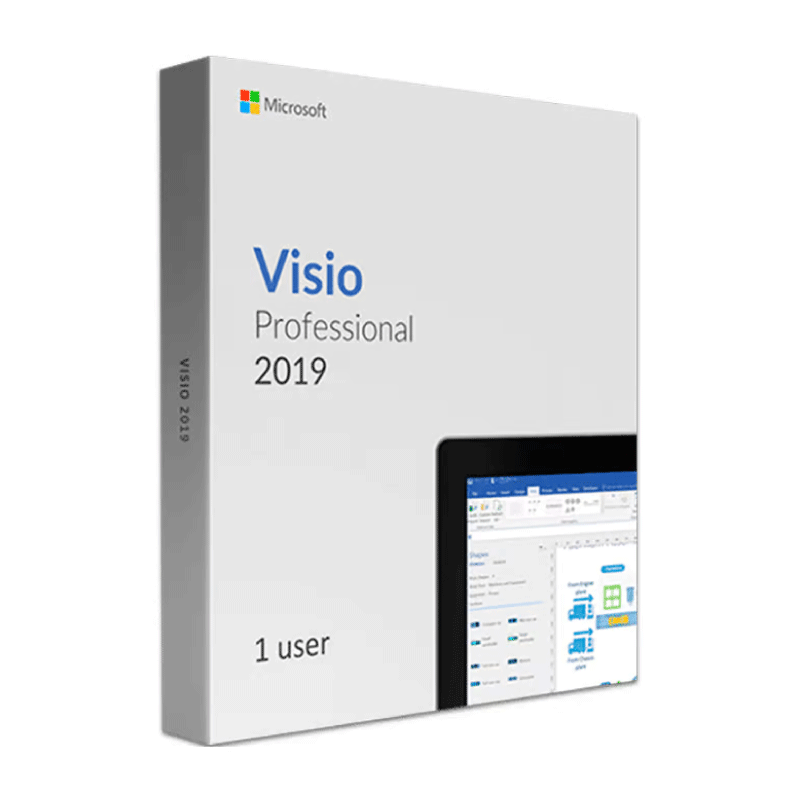 Microsoft Visio 2019 | 1 Equipo | Reinstalable | Permanente