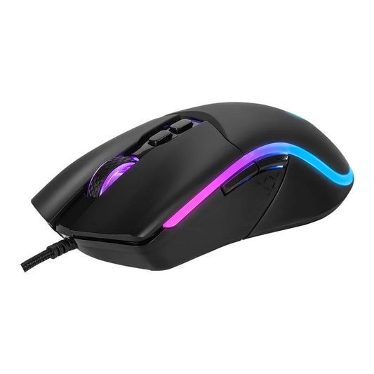 Mouse Gamer Marvo Capo 20 Negro (M292) 8000 DPI – 7 Botones, RGB 7 Colores, Cable Trenzado