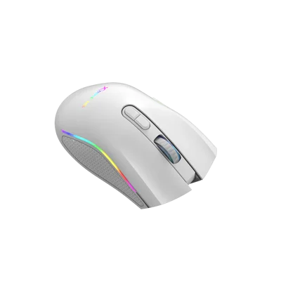 Mouse Gamer Xtrike-Me GM-314 WH 7200 DPI – RGB, 7 Botones, Cable Trenzado 1,5 m, Blanco