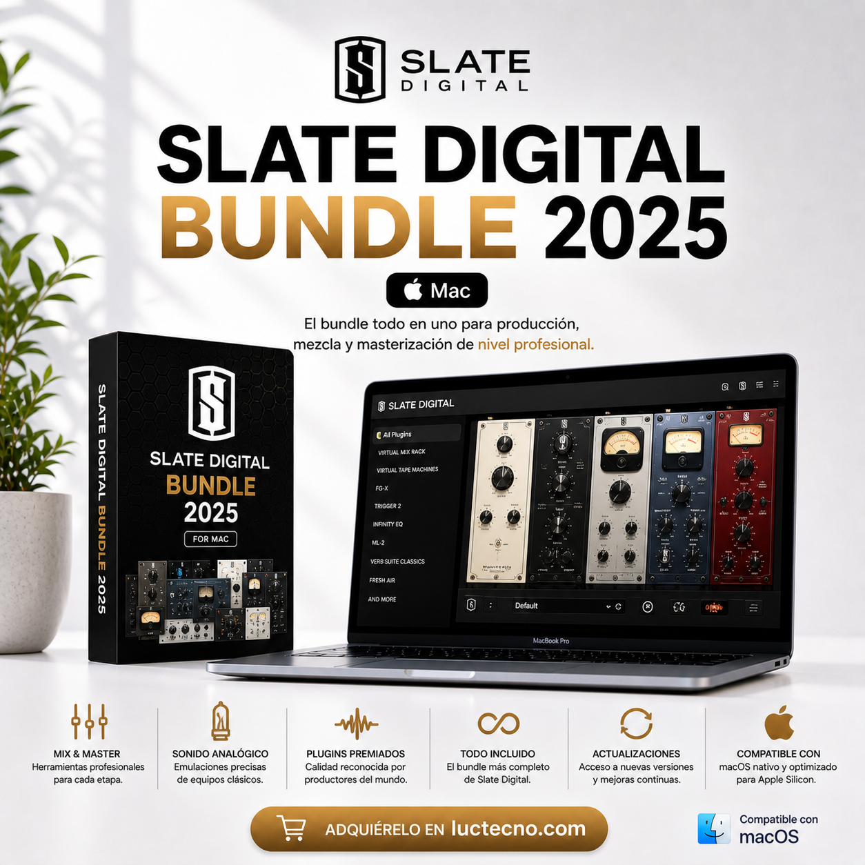 Slate Digital Bundle 2025 (Mac) | 1 Equipo | Permanente