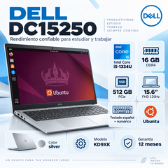 Dell DC15250 KD9XK, Core i5-1334U, 16 GB DDR4, SSD 512 GB y Ubuntu — presentación