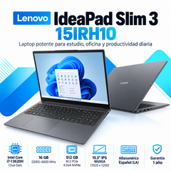 Lenovo IdeaPad Slim 3 15IRH10 con Core i7-13620H, RAM 16 GB DDR5 y SSD 512 GB: imagen principal