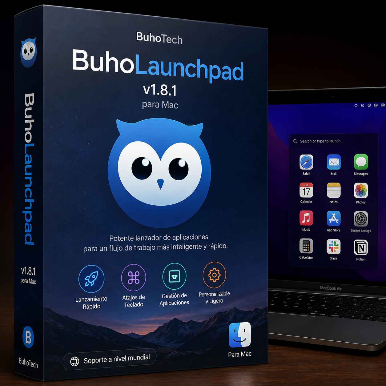 BuhoLaunchpad v1.8.1 para Mac | Organizador visual de apps y Launchpad clásico