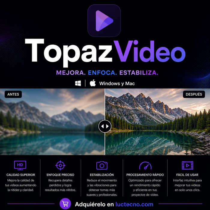 Topaz Video 1.4 (Windows / Mac) | 1 Equipo | Permanente
