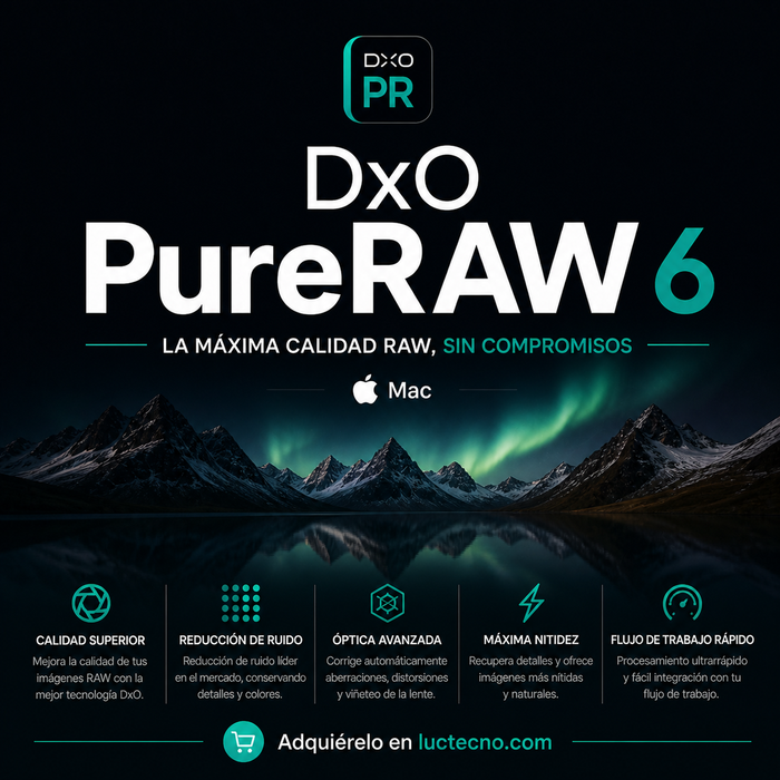 DxO PureRAW 6 (Mac) | 1 Equipo | Permanente