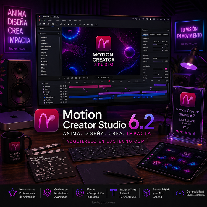 Motion Creator Studio 6.2 (Mac) | 1 Equipo | Permanente