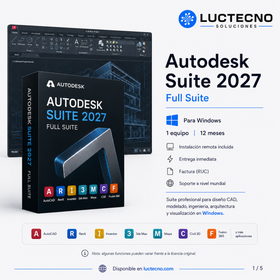 Autodesk Suite 2027 Full Suite para Windows | Paquete CAD, BIM, diseño 3D, ingeniería y arquitectura por 12 meses