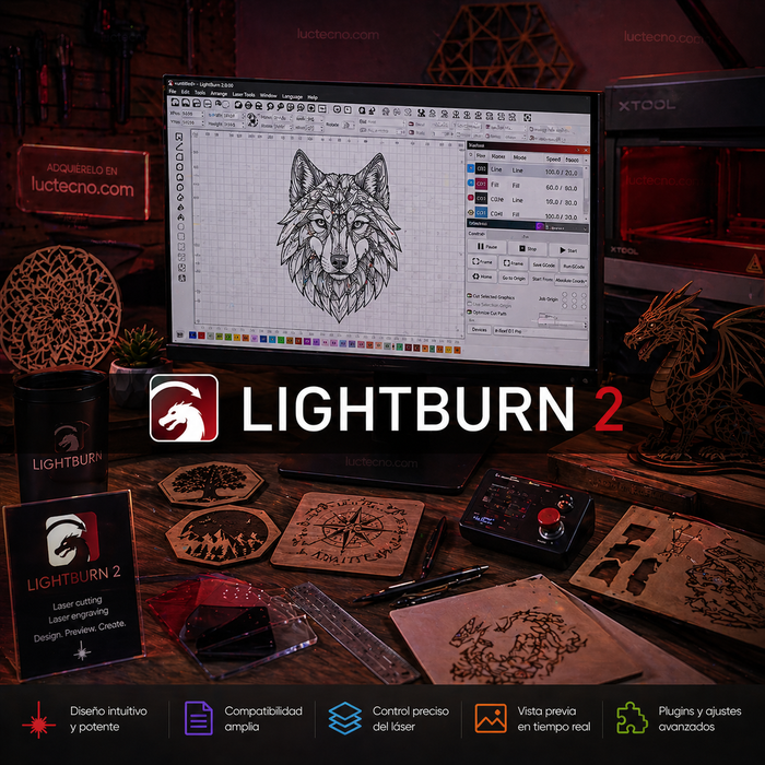LightBurn 2.0.05 (Windows / Mac) | 1 Equipo | Permanente