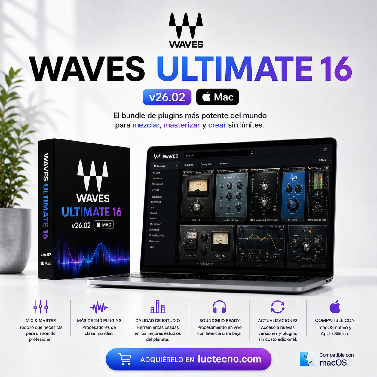 Waves Ultimate 16 v26.02 (Mac) | 1 Equipo | Permanente