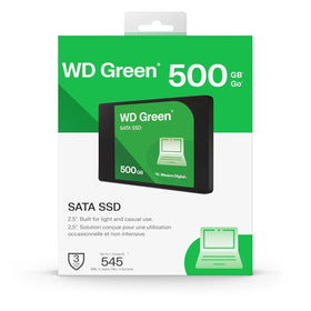 SSD Western Digital WD Green 500GB 2.5" SATA III 6Gb/s – Hasta 545MB/s