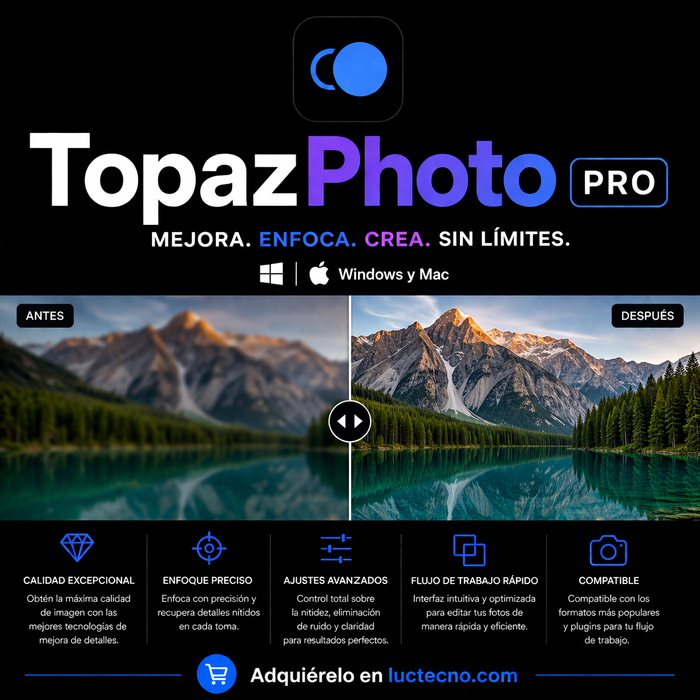 Topaz Photo Pro 1.5 (Windows / Mac) | 1 Equipo | Permanente