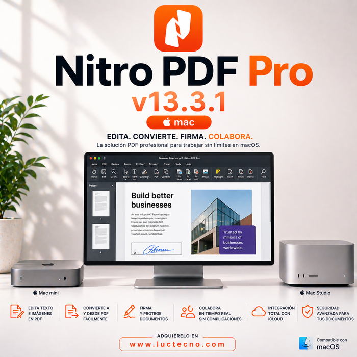 Nitro PDF Pro 13.3.1 (Mac) | 1 Equipo | Permanente