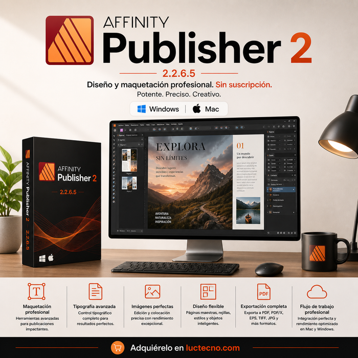 Affinity Publisher 2.2.6.5 (Windows / Mac) | 1 Equipo | Permanente