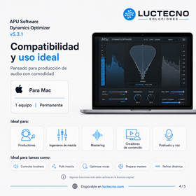 APU Dynamics Optimizer v5.3.1 para Mac | Optimización de loudness y dinámica de audio