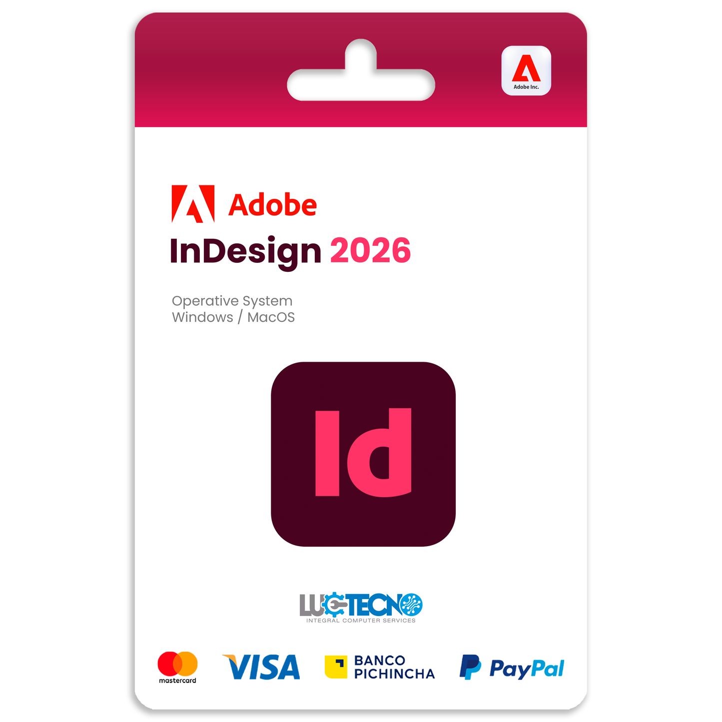 Adobe InDesign 2026 (Windows / Mac) | 1 Equipo | Permanente