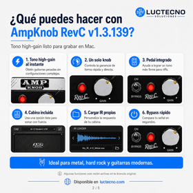 AmpKnob RevC v1.3.139 para Mac | Plugin de guitarra y amplificador virtual