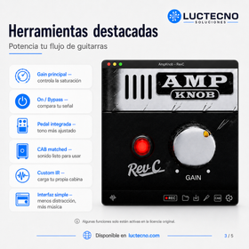 AmpKnob RevC v1.3.139 para Mac | Plugin de guitarra y amplificador virtual