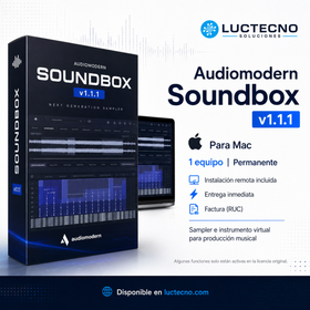 Audiomodern Soundbox v1.1.1 para Mac | Sampler MPE e instrumentos virtuales para producción musical
