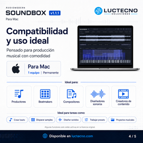 Audiomodern Soundbox v1.1.1 para Mac | Sampler MPE e instrumentos virtuales para producción musical