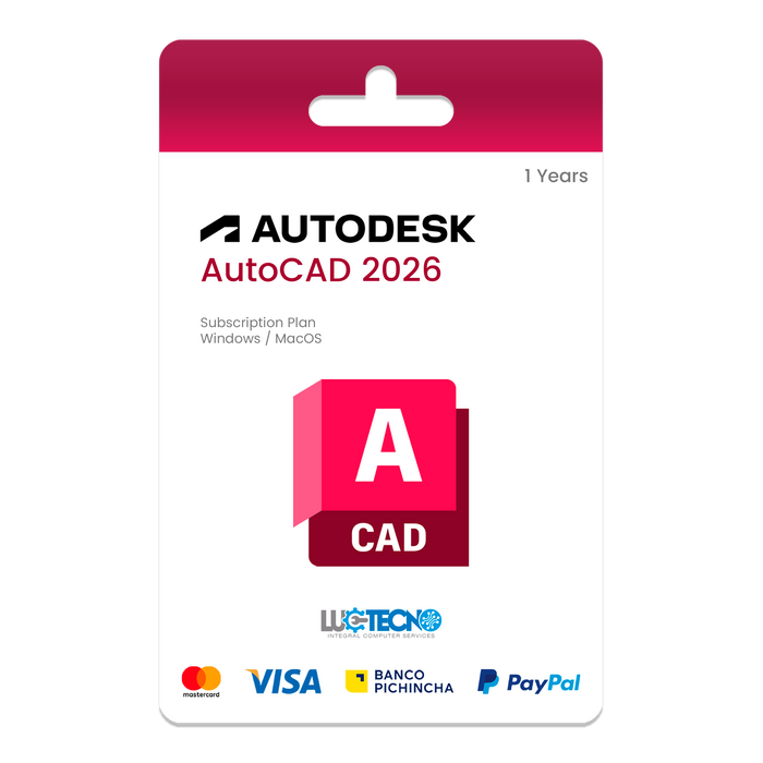 Autodesk AutoCAD 2026 (Windows / Mac) | 1 Equipo | Permanente