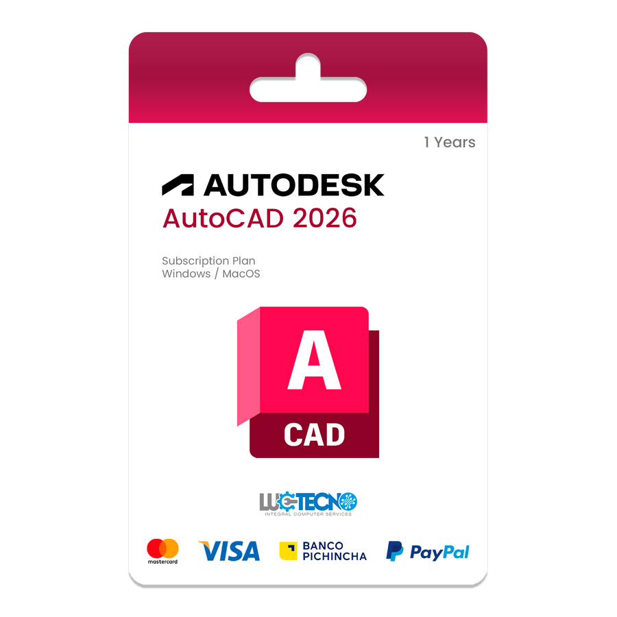 Autodesk AutoCAD 2026 (Windows / Mac) | 1 Equipo | Permanente