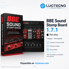 BBE Sound Stomp Board 1.7.1 para Mac | Pedales de guitarra, efectos y amplificador virtual