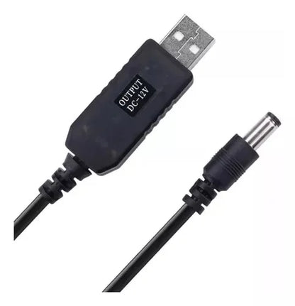 Cable Convertidor USB-A a DC 12V / Universal para P/Router – 1 Metro