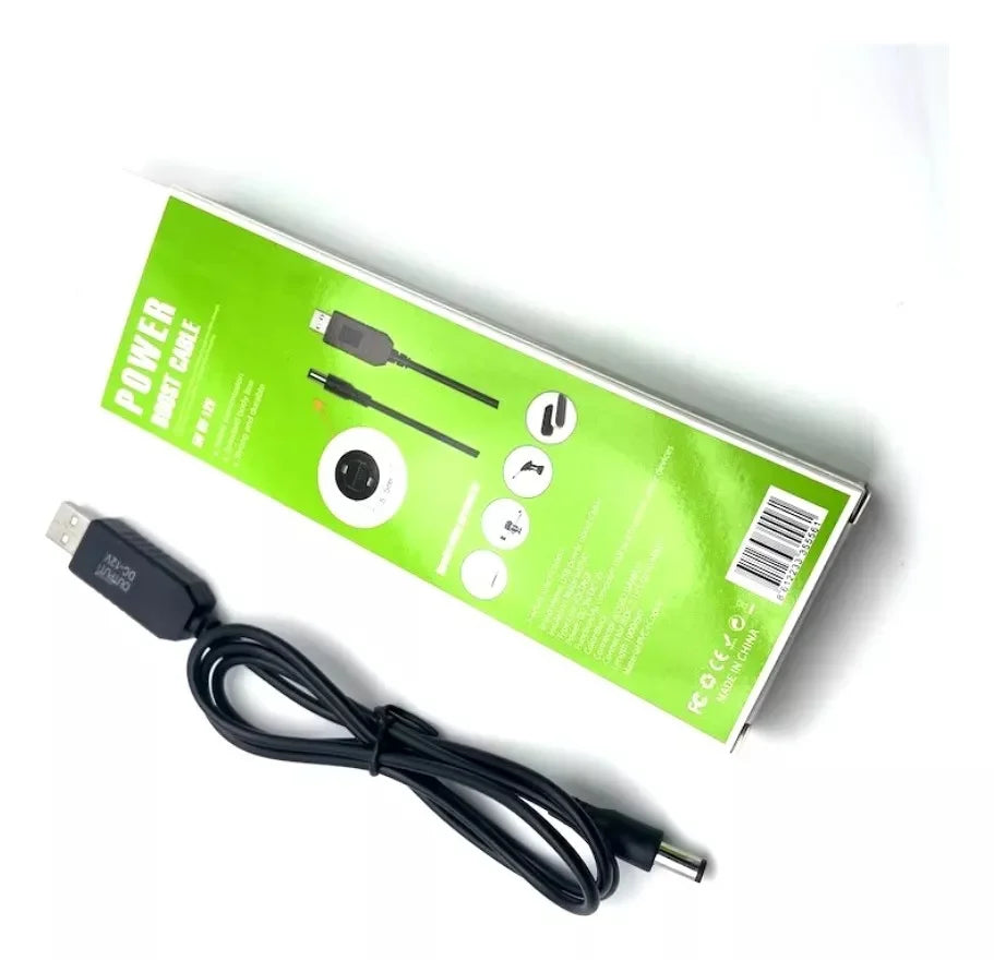 Cable Convertidor USB-A a DC 12V / Universal para P/Router – 1 Metro