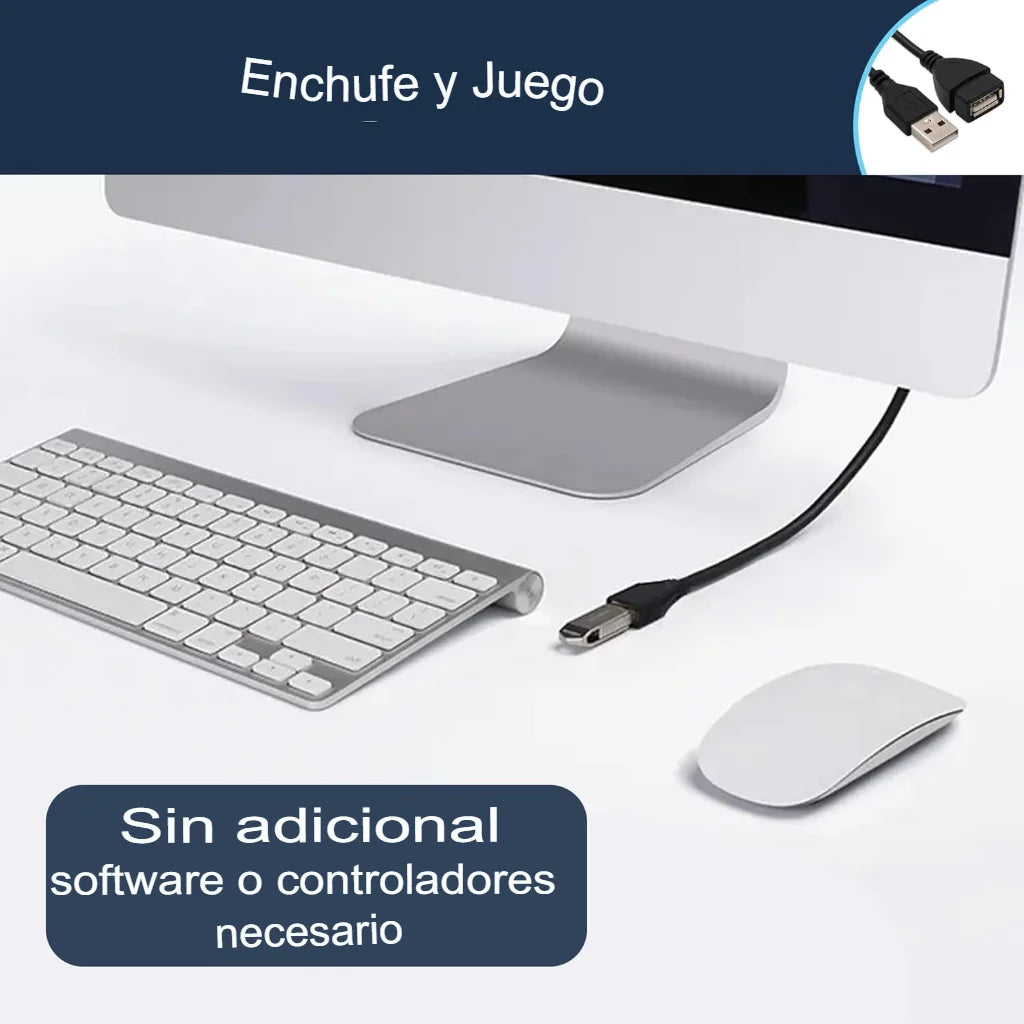 Cable de Extensión USB 2.0 Nitron / 1.5 Metros / Macho a Hembra