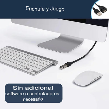 Cable de Extensión USB 2.0 Nitron / 1.5 Metros / Macho a Hembra