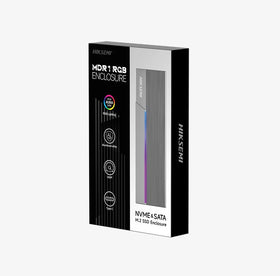 Cápsula HIKSEMI M.2 MDR1 para SSD NVMe/SATA / USB 3.2 Tipo-C 10Gbps / RGB ASUS Aura SYNC / Aluminio