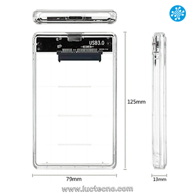 Cápsula para Disco Duro Externo 2.5" SATA / USB 3.0 – Transparente, Rápida y Segura
