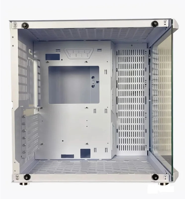 Case GAMEKM CA-025 White / ATX / Vidrio Templado 270° / Luz LED ARGB / Soporte Refrigeración Líquida 360° / Sin Fuente