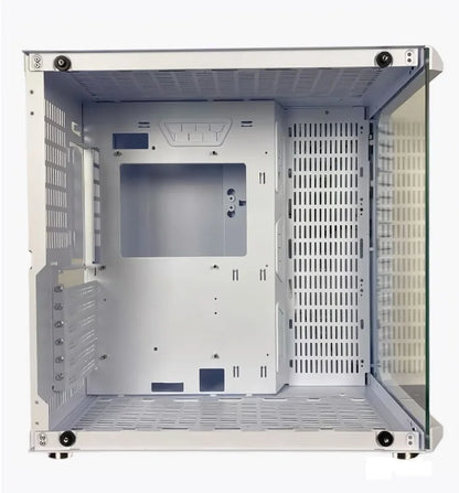 Case GAMEKM CA-025 White / ATX / Vidrio Templado 270° / Luz LED ARGB / Soporte Refrigeración Líquida 360° / Sin Fuente