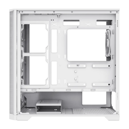 Case GAMEMAX Destroyer TGW / Vidrio Templado Frontal y Lateral / 4*Ventiladores ARGB / Controlador RGB (16 Modos) / ATX / USB 3.0 + 2.0 / HD Audio