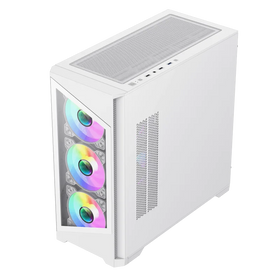 Case GAMEMAX Destroyer TGW / Vidrio Templado Frontal y Lateral / 4*Ventiladores ARGB / Controlador RGB (16 Modos) / ATX / USB 3.0 + 2.0 / HD Audio