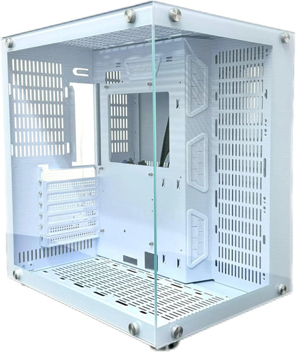 Case WJCOOLMAN CA-020 White / ATX / Vidrio Templado 270° / Soporte Refrigeración Líquida 360° / 4*Fans ARGB + Controlador AURA Sync / Sin Fuente