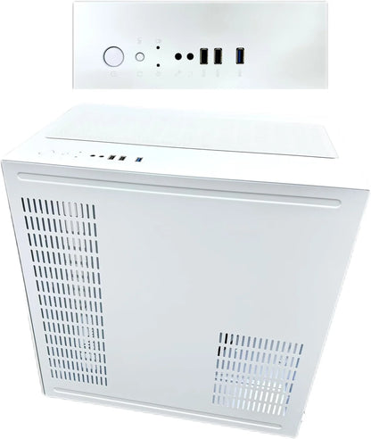 Case WJCOOLMAN CA-020 White / ATX / Vidrio Templado 270° / Soporte Refrigeración Líquida 360° / 4*Fans ARGB + Controlador AURA Sync / Sin Fuente