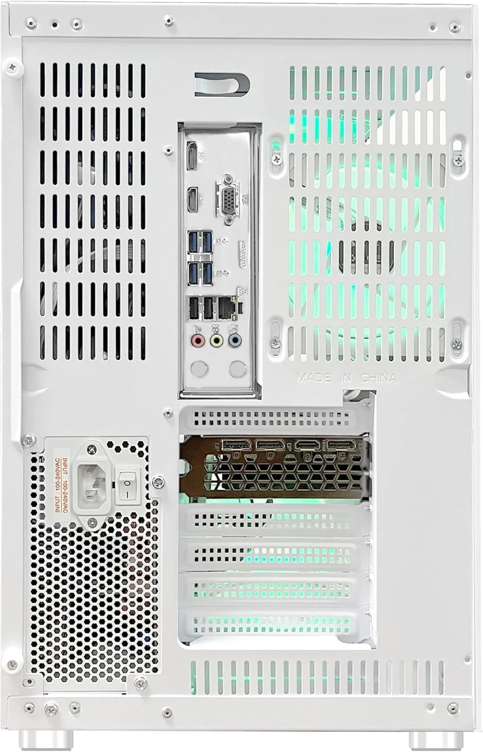 Case WJCOOLMAN CA-020 White / ATX / Vidrio Templado 270° / Soporte Refrigeración Líquida / Sin Fuente