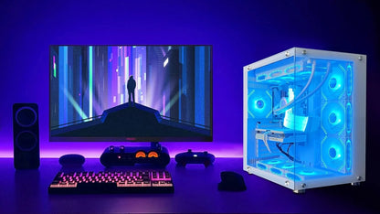 Case WJCOOLMAN CA-020 White / ATX / Vidrio Templado 270° / Soporte Refrigeración Líquida / Sin Fuente