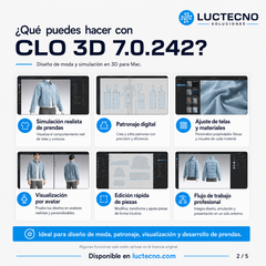 CLO 3D 7.0.242 para Mac | Diseño de moda, patronaje digital y simulación 3D de prendas