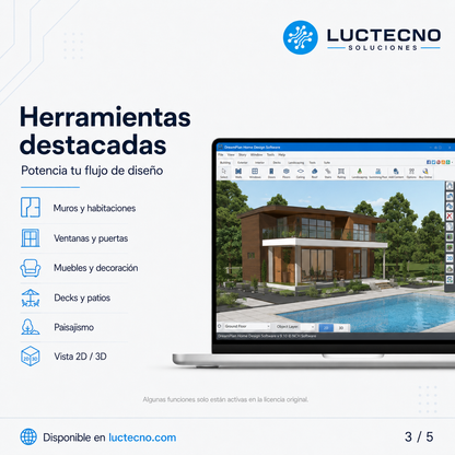 DreamPlan Home Design 9.10 para Mac | Diseño de casas, interiores y jardines en 2D/3D
