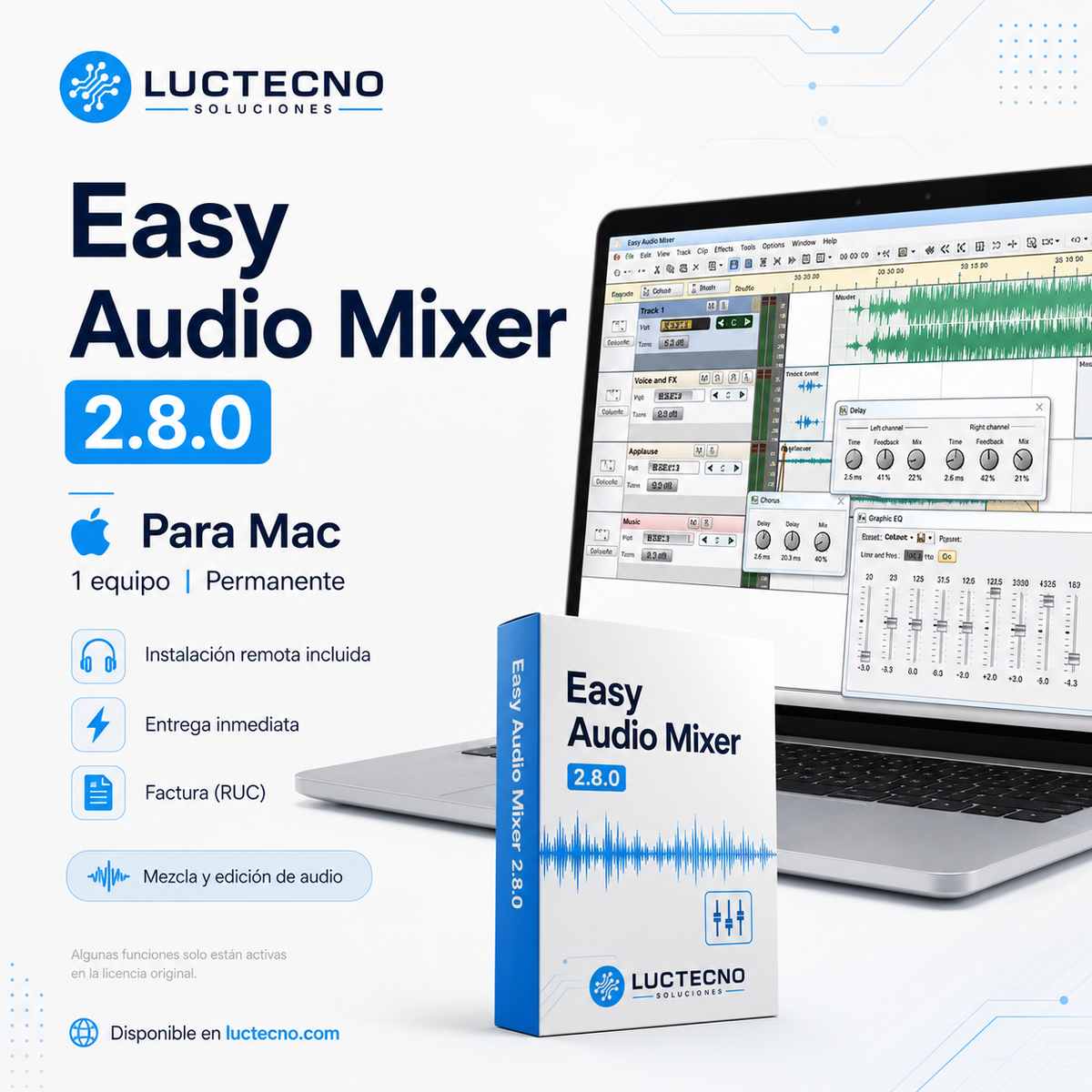 Easy Audio Mixer 2.8.0 for Mac | Multitrack Audio Mixing and Editing