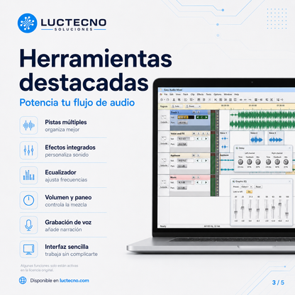 Easy Audio Mixer 2.8.0 para Mac | Mezcla y edición de audio multipista