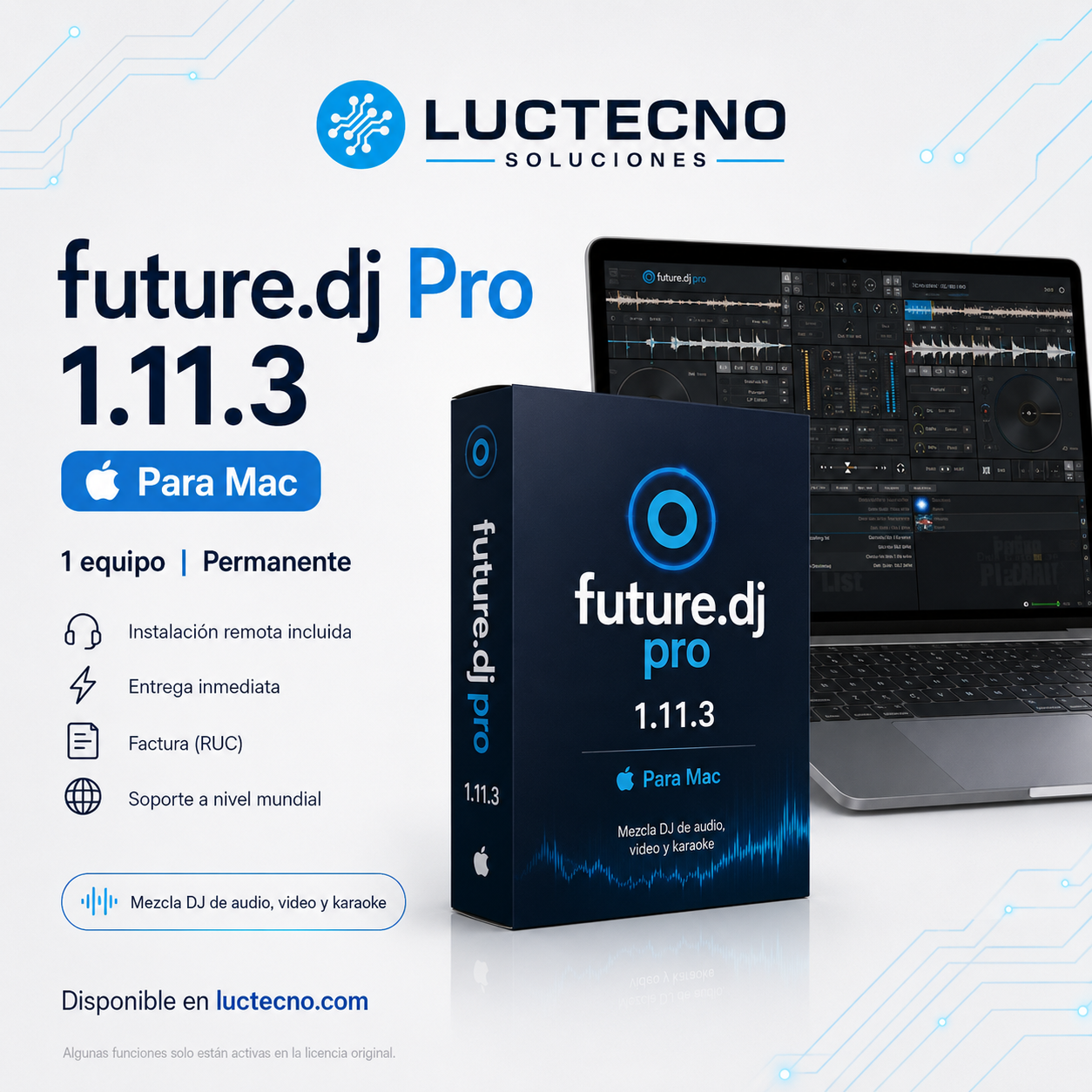 Future.dj Pro 1.11.3 para Mac | Software DJ, mezcla de video y karaoke